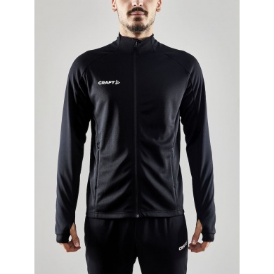 Craft Trainingsjacke Evolve Full Zip - strapazierfähige Mid-Layer-Jacke aus Stretchmaterial - schwarz Herren